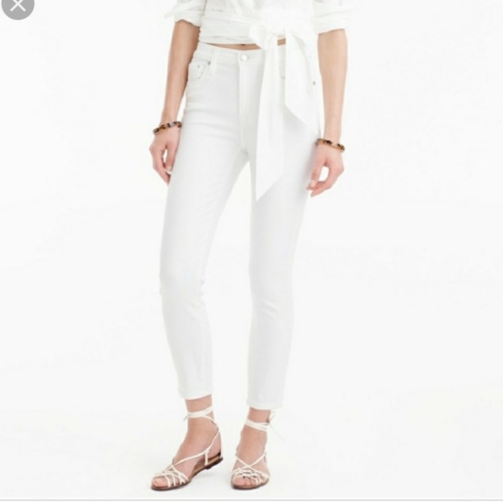 J.Crew Lookout High Rise Crop White Size 24